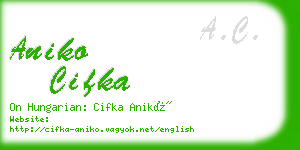 aniko cifka business card